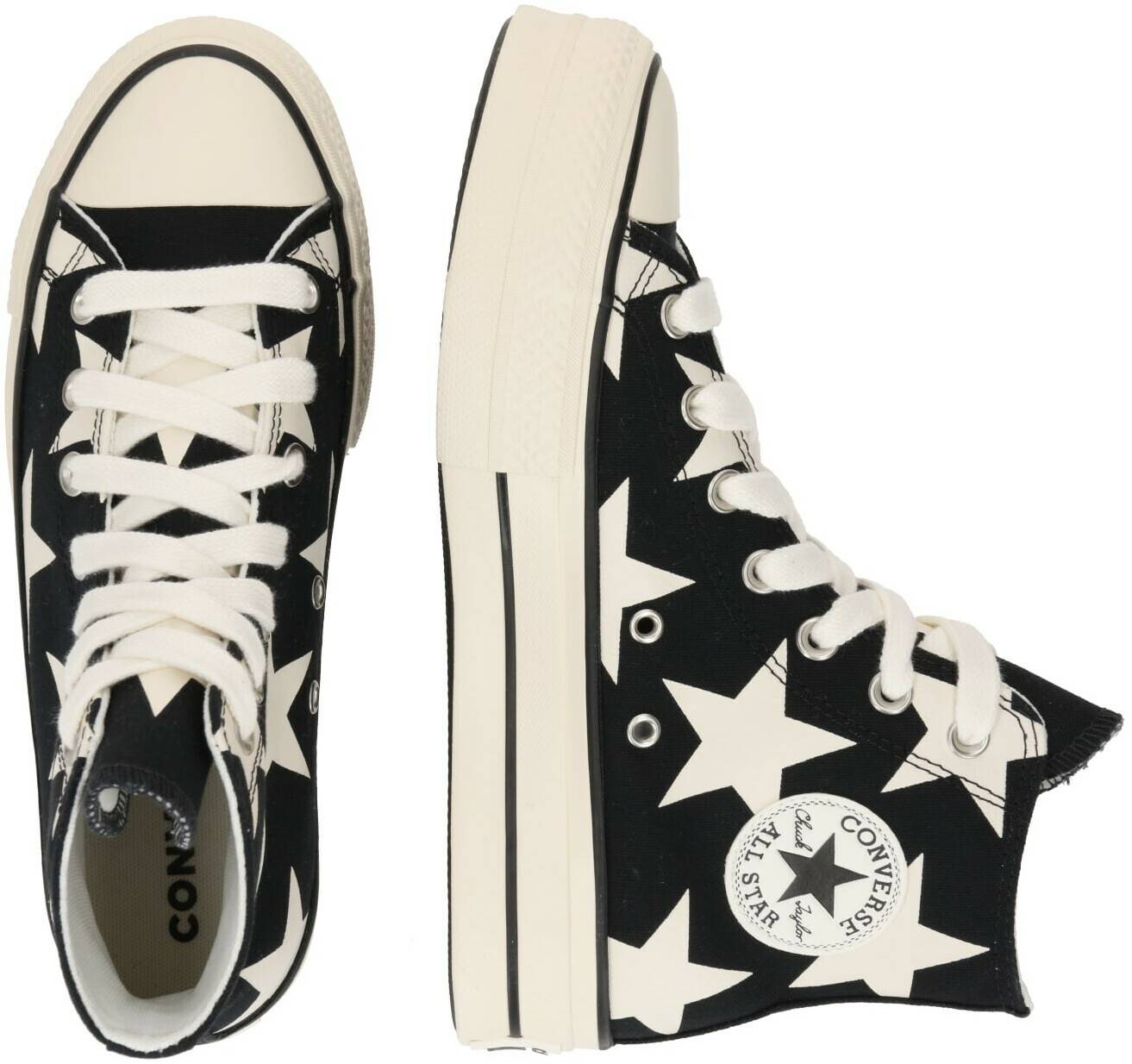 Converse CHUCK TAYLOR ALL STAR LIFT PLATFORM LARGE STAR black Sneakers