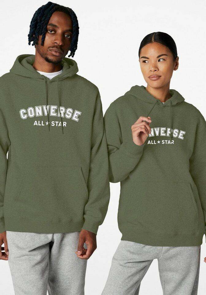 Converse Sweatshirt WORDMARK BRUSHED BACK FLEECE olive Jerséis hombre