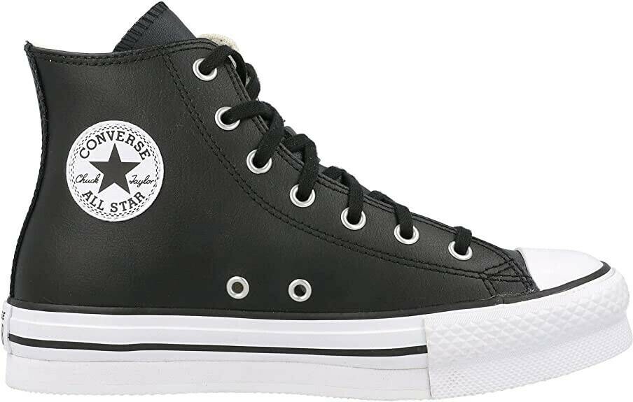 Calzado infantil Converse Leather Chuck Taylor All Star Platform Kidsblack/natural ivory/white