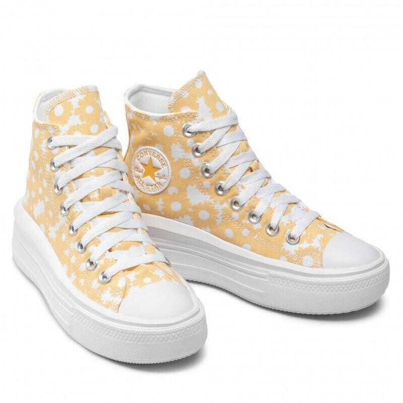 Converse Chuck Taylor All Star Move KidsBig Kids Floral cyber mango/white/white Calzado infantil