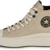 Sneakers Converse Chuck Taylor All Star Move Platform Fleece-Lined Leather beach stone/egret/black