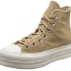 Sneakers Converse Chuck Taylor All Star Lift Platform Suedenomad khaki/desert sand/egret