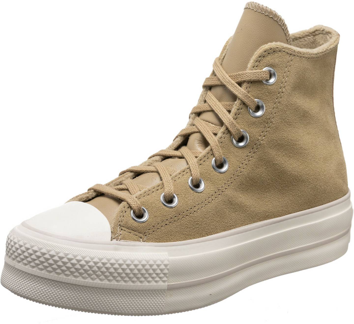 Sneakers Converse Chuck Taylor All Star Lift Platform Suedenomad khaki/desert sand/egret