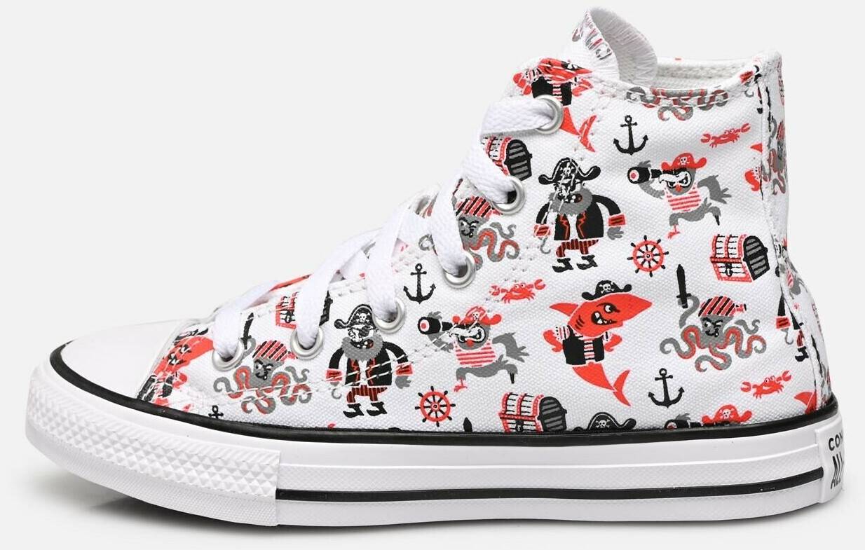 Converse Chuck Taylor All Star Hi KidsPirate Print white/university red/black Calzado infantil