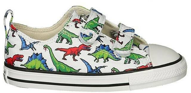 Converse Velcro Sneakers Ctas 2V Ox Dinosaurs white multied Calzado infantil