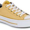 Converse Fabric Sneakers Chuck Taylor All Star Lift PlatformHerringbone Stripe yellow Sneakers