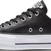 Converse Chuck Taylor All Star Lift Clean Leather Ox Wblack/black/white Sneakers