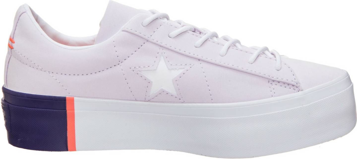 Sneakers Converse One Star Platform Tri-Blockbarely grape/rush coral/white