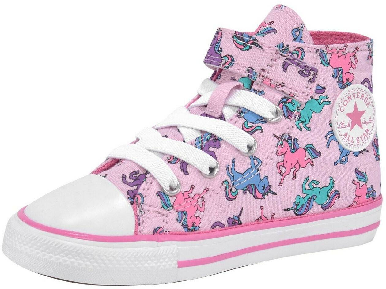 Calzado infantil Converse Chuck Taylor All Star Easy-On Glitter Kids pink foam/pink/university blue