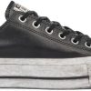 Converse Chuck Taylor All Star Leather Smoke Platform Low Topblack/black smoke in Sneakers