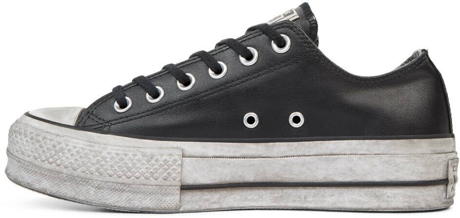 Converse Chuck Taylor All Star Leather Smoke Platform Low Topblack/black smoke in Sneakers