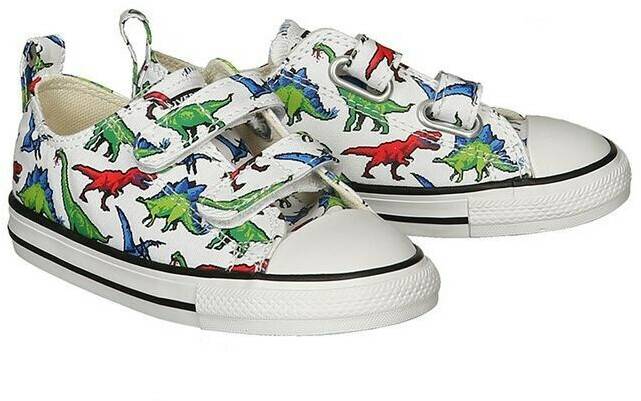 Converse Velcro Sneakers Ctas 2V Ox Dinosaurs white multied Calzado infantil