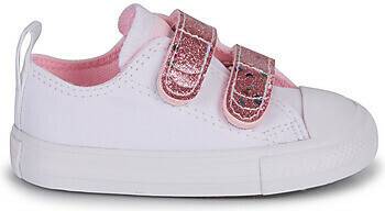 Converse CHUCK TAYLOR ALL STAR 2V EASY-ON GLITTER STRAP OX white Calzado infantil