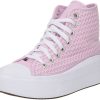 Calzado infantil Converse Chuck TaylorMove Platform Crochet Sneaker pink A07359C