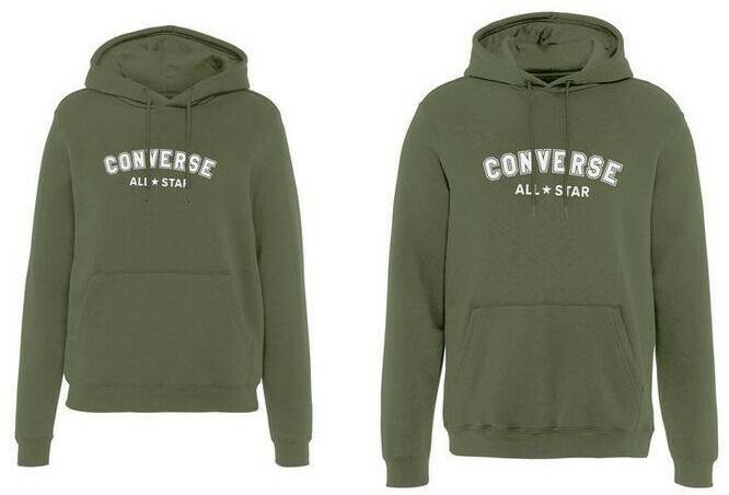 Converse Sweatshirt WORDMARK BRUSHED BACK FLEECE olive Jerséis hombre