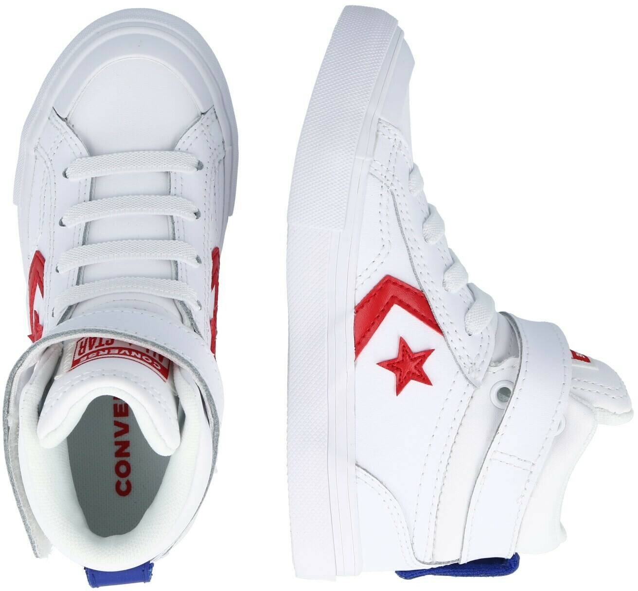 Converse Pro Blaze Strap Varsity Leather Hi white/university red/blue Calzado infantil