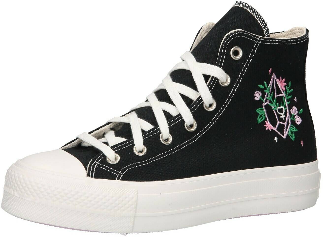 Sneakers Converse Chuck Taylor All Star Lift Platform Embroidered Crystalsm Women black/wintage white